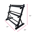 Heavy-Duty Dumbbell Rack Stand for Home Gym, holds 5-45 lb dumbbells.