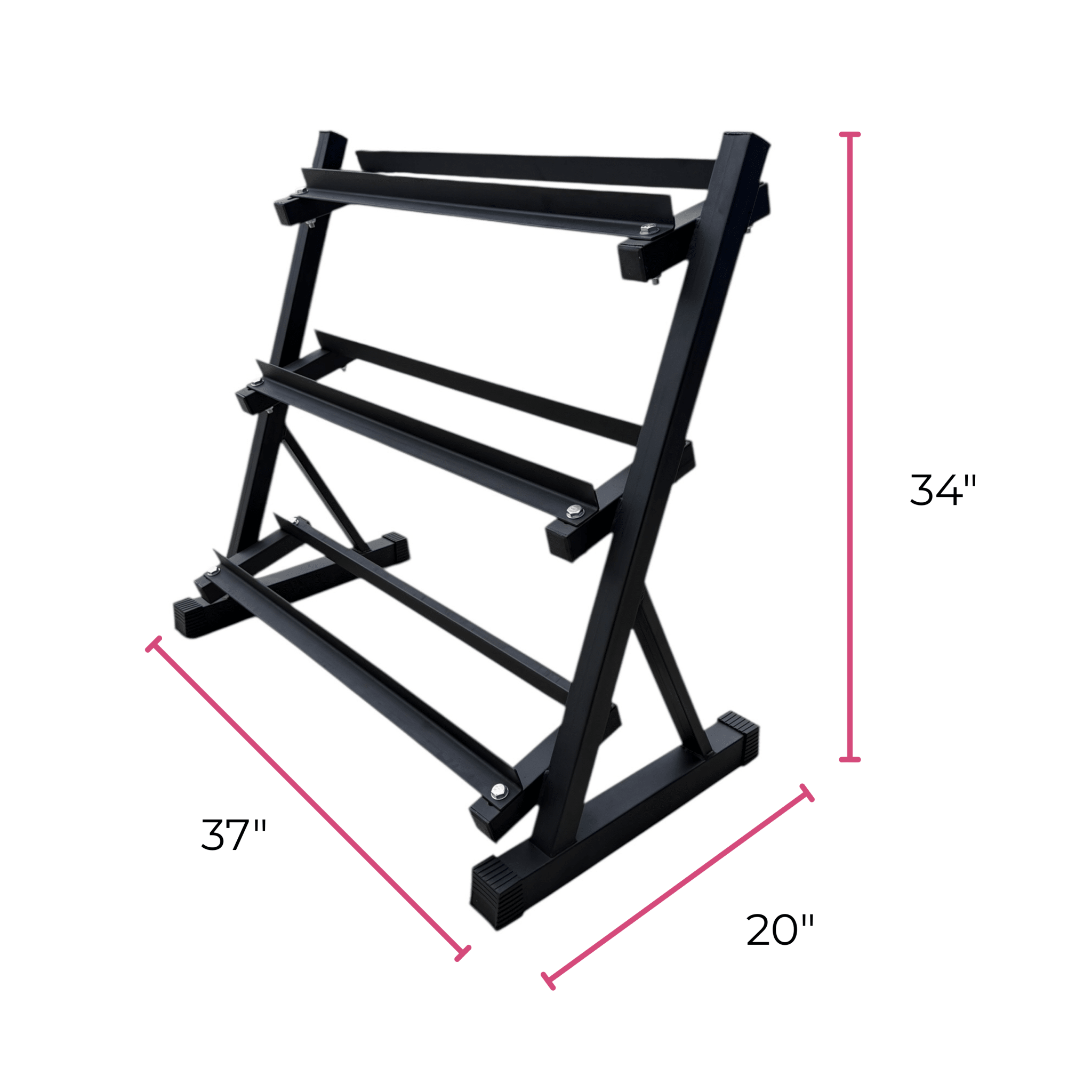 5-45lb rubber dumbbells with rack and adjustable bench Combo