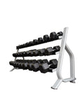 New pair of 10-60,70,80,90,100lb rubber dumbbell with semi commercial rack.