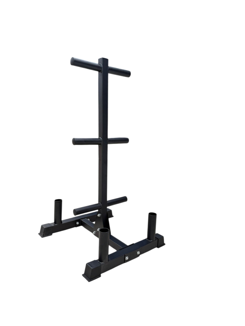 Olympic Bumper Plate Tree with 6 Posts & 4 Bar Holders