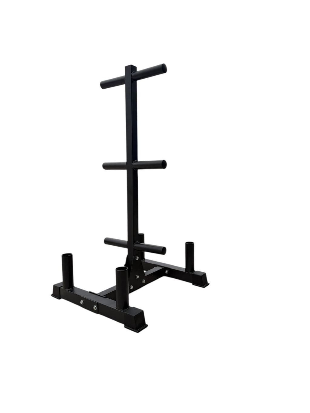 Olympic Bumper Plate Tree with 6 Posts & 4 Bar Holders