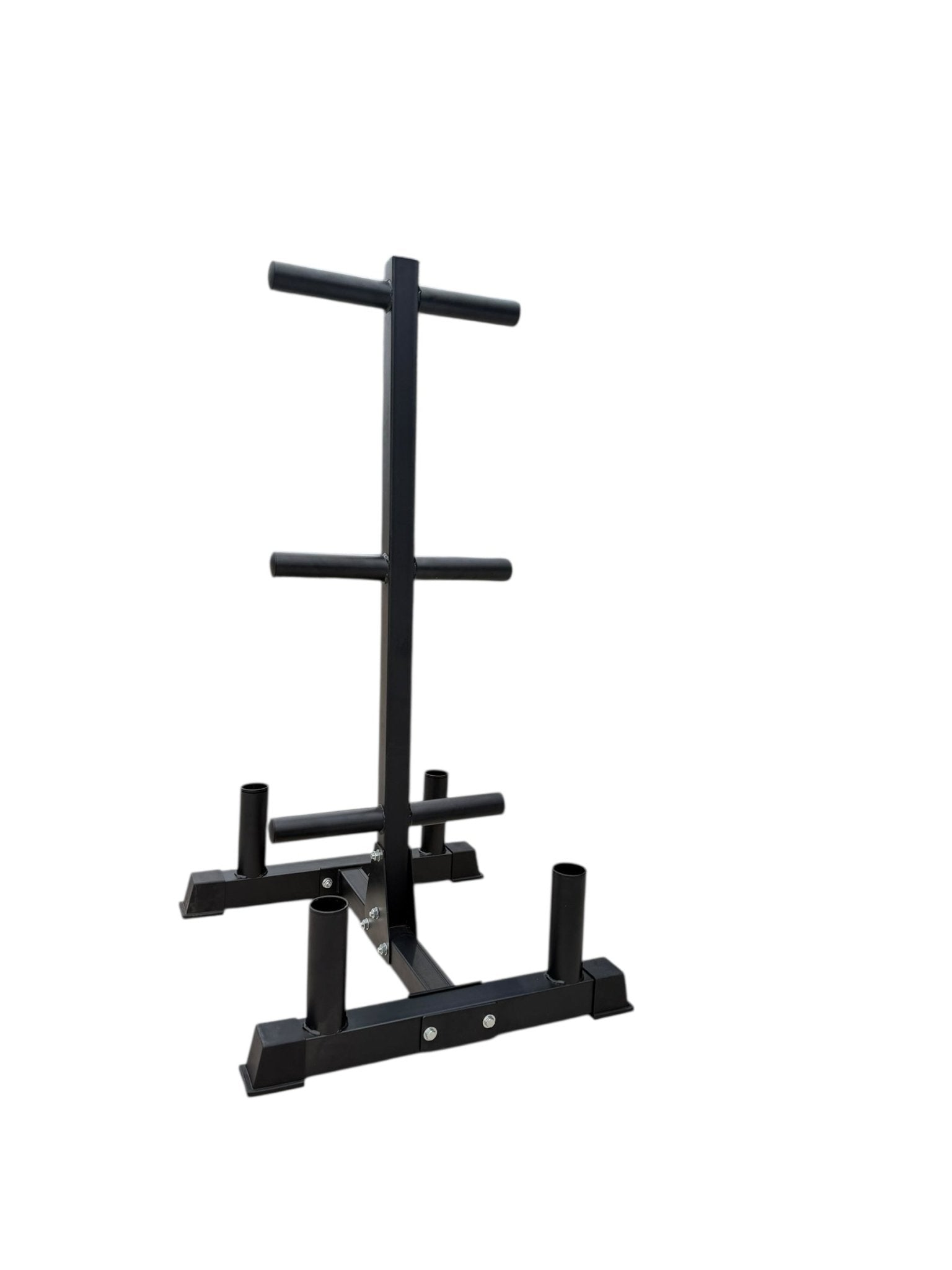 Olympic Bumper Plate Tree with 6 Posts & 4 Bar Holders