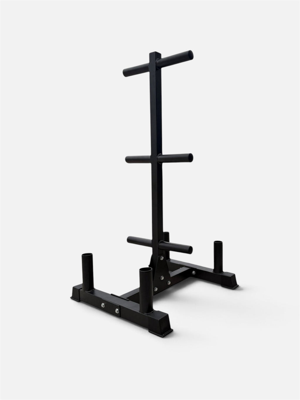 Olympic Bumper Plate Tree with 6 Posts & 4 Bar Holders