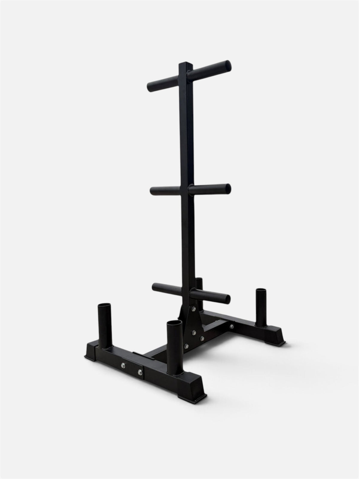 Olympic Bumper Plate Tree with 6 Posts & 4 Bar Holders