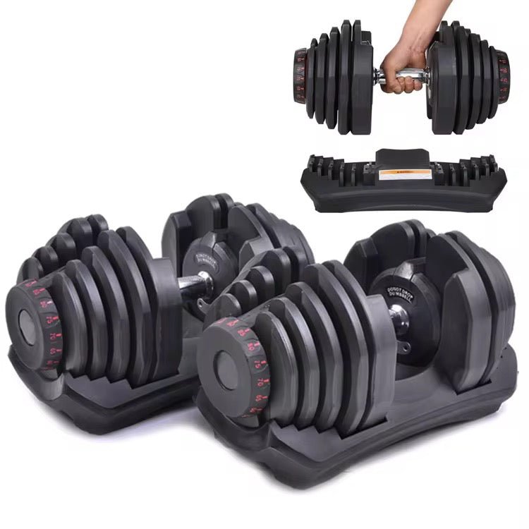 Pair of 10 to 90 lb adjustable dumbbells