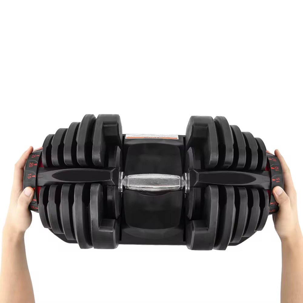 Pair of 10 to 90 lb adjustable dumbbells
