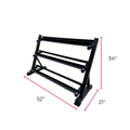 Heavy-Duty Dumbbell Rack Stand for Home Gym, holds 5-60 lb dumbbells.