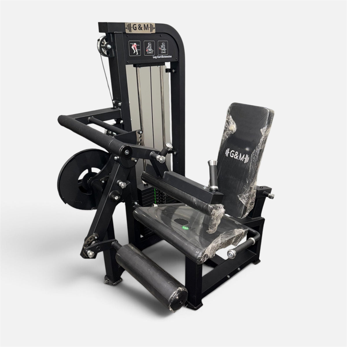 Seated Leg Extension & Leg Curl Machine – 150 lb Weight Stack