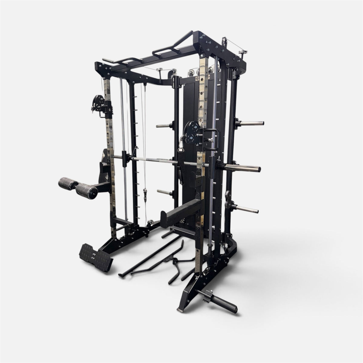 Smith Machine with 175lb weight stack and All Attachments- 11 gauge with bench